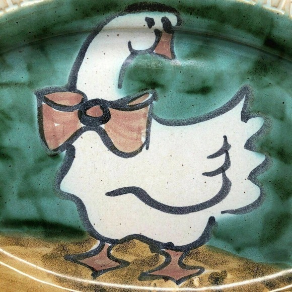 Original 1989 Sally Christopher Pike Place Market Seattle Signed Goose Platter - Picture 6 of 7